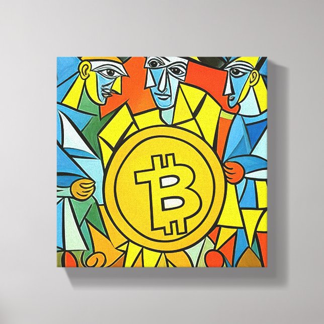 Bitcoin Art Canvas Print (Front)
