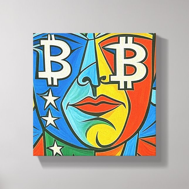 Bitcoin Art Canvas Print (Front)