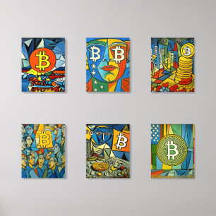 Bitcoin Art Foam Core Photo Tile