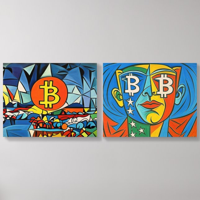 Bitcoin Art Wood Photo Tile (Front Set)