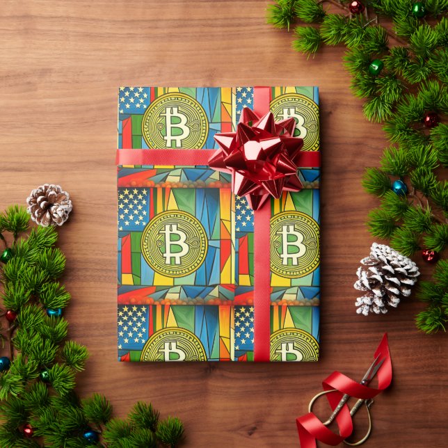Bitcoin Art Wrapping Paper (Holiday Gift)