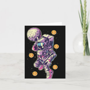 Bitcoin Astronaut to the moon - Bitcoin Crypto  Card