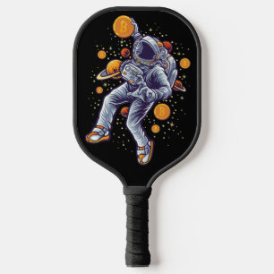 Bitcoin Astronaut to the moon - Bitcoin Crypto Pickleball Paddle