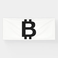 Bitcoin B Bold 2.5x6 Vinyl Banner