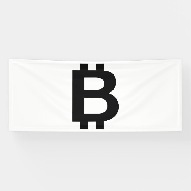Bitcoin B Bold 2.5x6 Vinyl Banner (Horizontal)