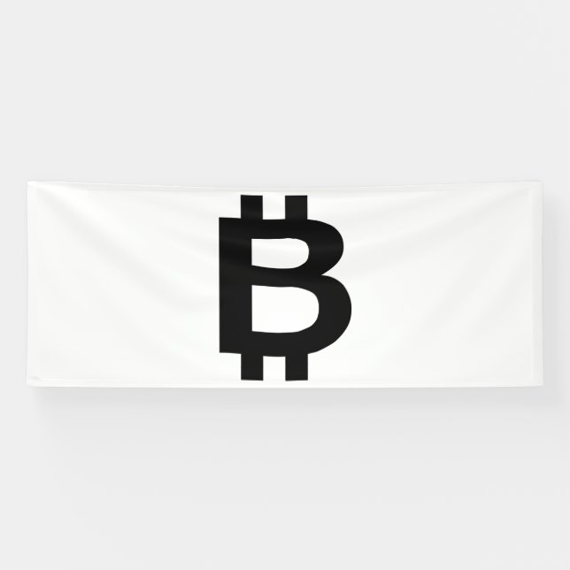 Bitcoin B Bold 4x10 Vinyl Banner (Horizontal)