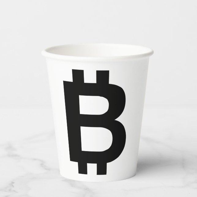 Bitcoin B Bold Paper Cups (Front)