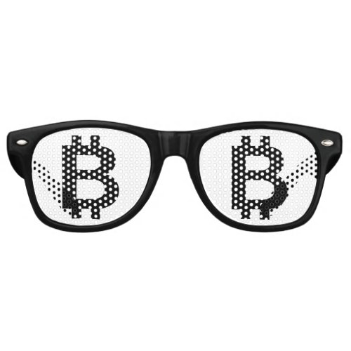 Bitcoin B Bold Party Retro Sunglasses