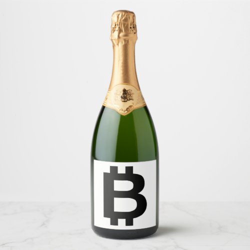 Bitcoin B Bold Sparkling Wine Label