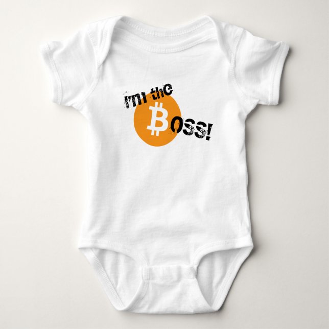 Bitcoin baby bodysuit (Front)