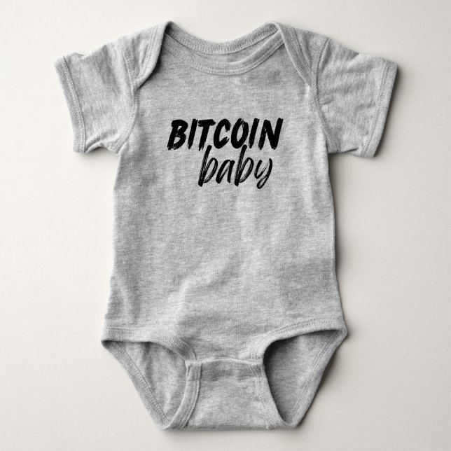bitcoin BABY crypto street-style gift bitcoin Bodysuit (Front)