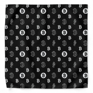 Bitcoin Bandana black and white