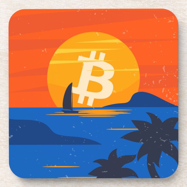 Bitcoin Beach Beverage Coaster (Front)