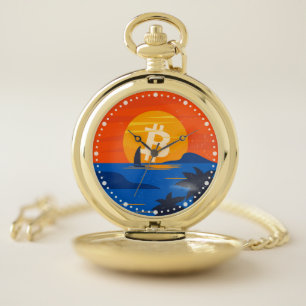 Bitcoin Beach Pocket Watch