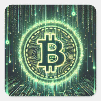 Bitcoin becoming the real matrix? square sticker