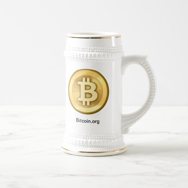 Bitcoin Beer Mug (Right)