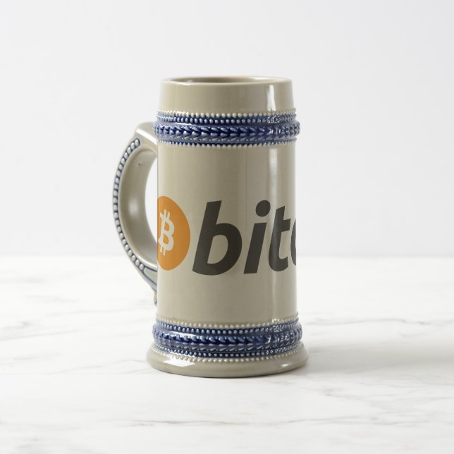 Bitcoin Beer Stein (Front Left)