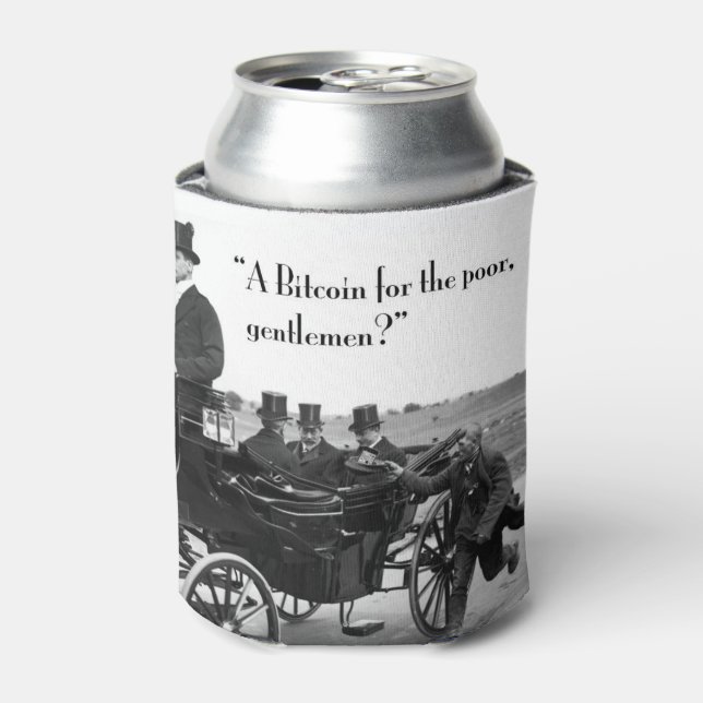 Bitcoin Beggar Can Cooler (Can Front)
