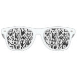 Bitcoin black and white QR Code Retro Sunglasses
