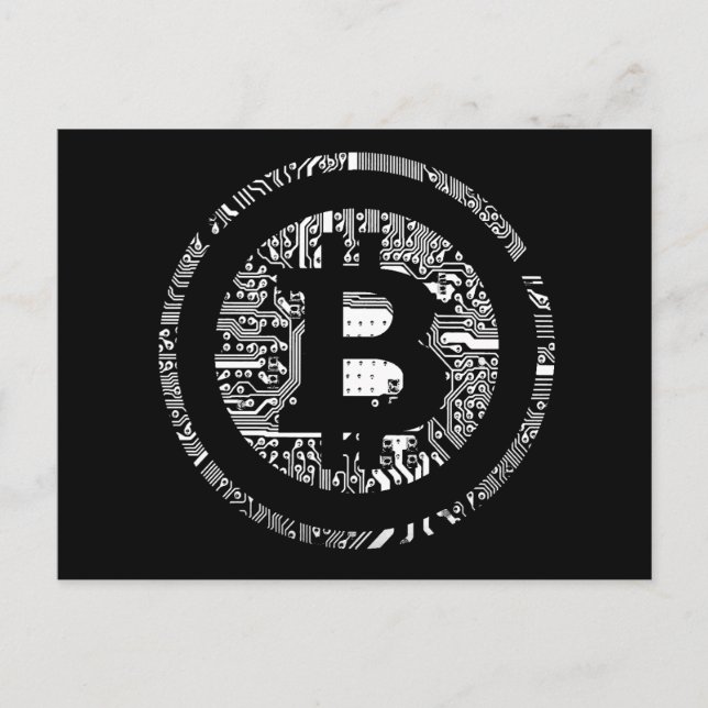 Bitcoin Black edition Postcard (Front)