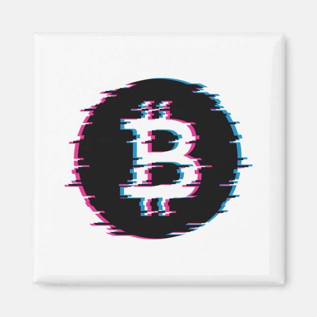 Bitcoin, Blockchain Technology, Crypto Currency Magnet (Front)
