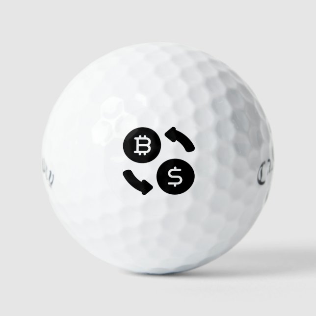 Bitcoin BS Crypto to US Dollars Golf Balls (Front)
