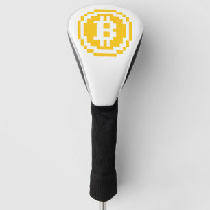 Bitcoin BTC 8-Bit Logo   Golf Club Head Cover