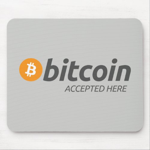 Bitcoin BTC Accepted Here  Mousepad