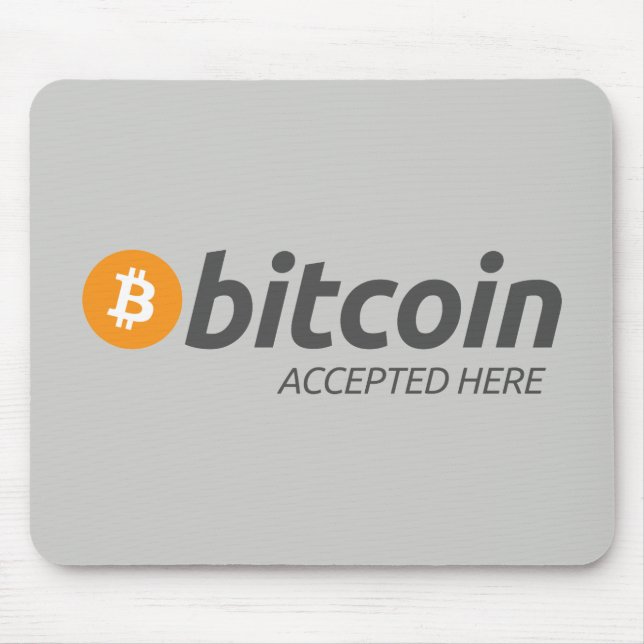 Bitcoin BTC Accepted Here | Mousepad (Front)