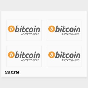 Bitcoin BTC Accepted Here | Sticker | Zazzle