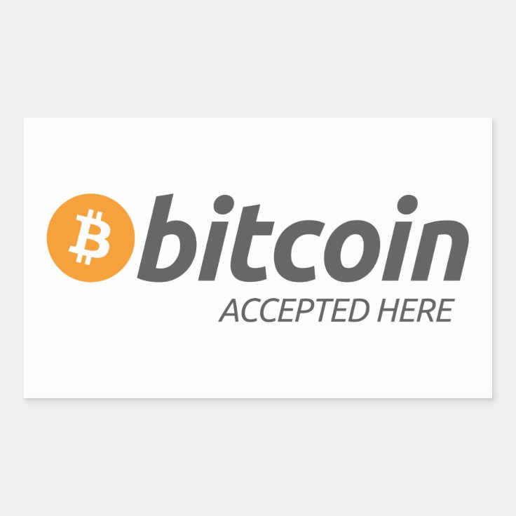 btc accepted here sticker