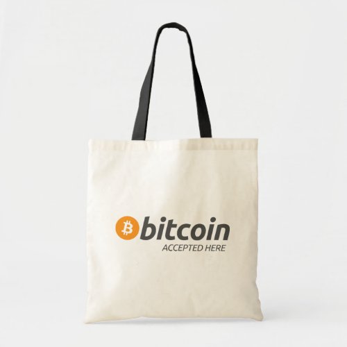 Bitcoin BTC Accepted Here  Tote Bag
