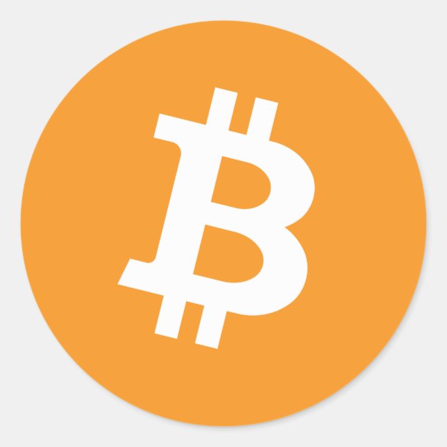Bitcoin Btc Classic Round Sticker (Front)