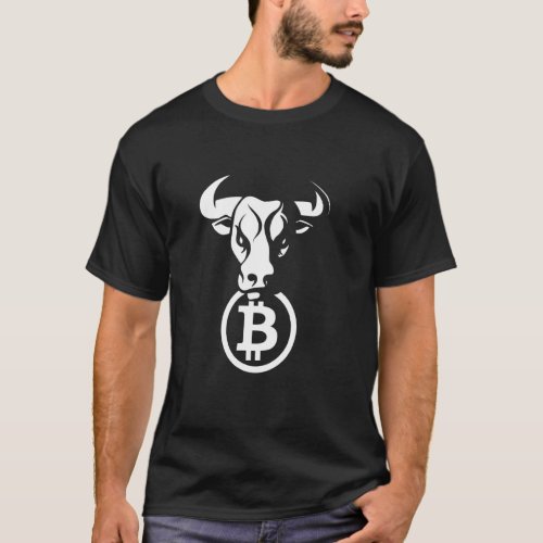 Bitcoin Btc Crypto Bulls Animal Currency Blockchai T_Shirt