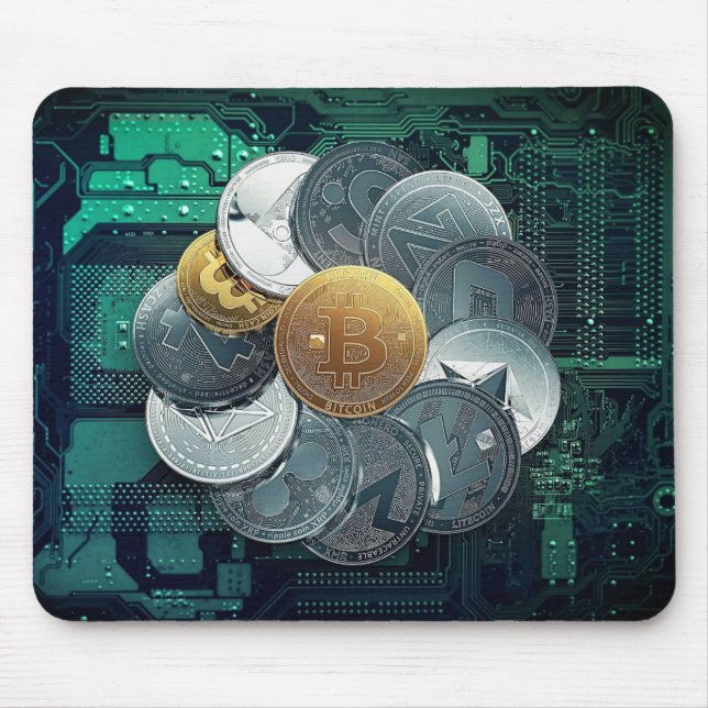 Bitcoin BTC crypto coins Mousepad (Front)