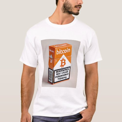 Bitcoin BTC Crypto Funny Cigarette Package T_Shirt