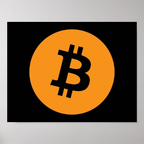 Bitcoin BTC Logo  Poster