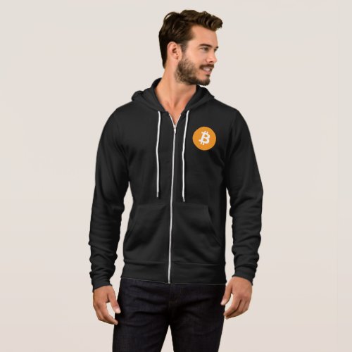 Bitcoin BTC Logo  Zip Hoodie