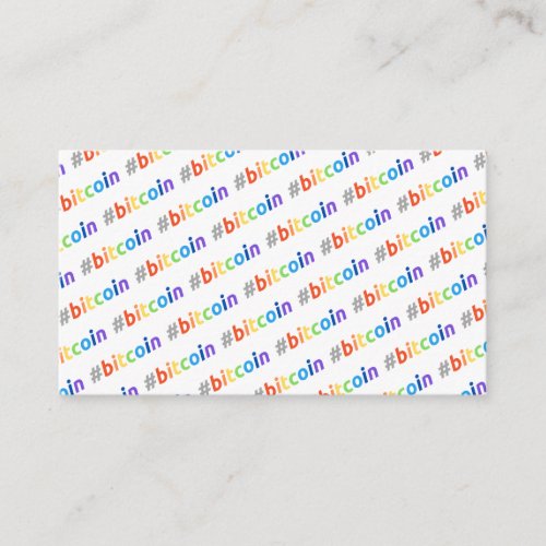 Bitcoin BTC Rainbow Design Business Card