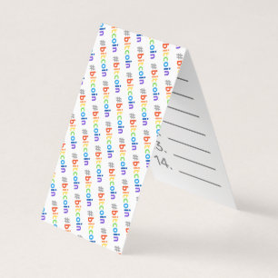 Bitcoin #BTC Rainbow Design Seed Card Mnemonic