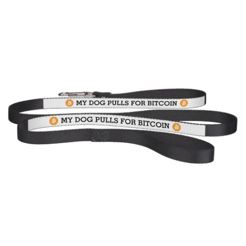 BITCOIN _ BTC _ Standard Size Dog Leash Black Pet Pet Leash