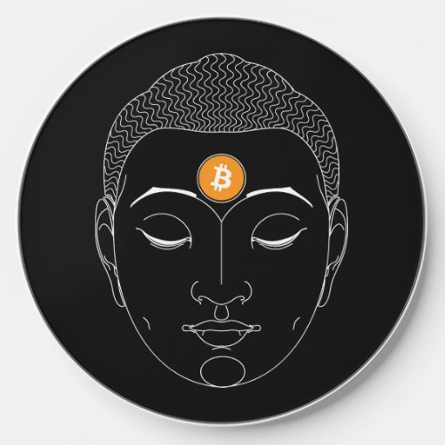 Bitcoin Buddha _ Cryptocurrency Zen   Wireless Charger