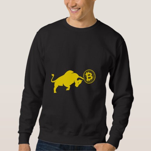 Bitcoin Bull Cryptocurrency Trader Digital Money C Sweatshirt