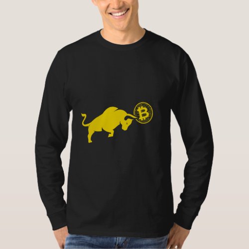 Bitcoin Bull Cryptocurrency Trader Digital Money C T_Shirt