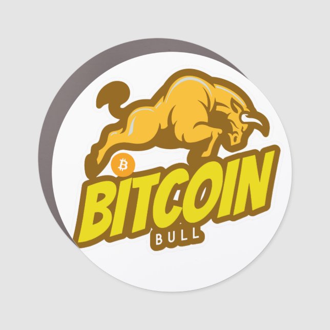 Bitcoin Bull run - Btc Crypto Car Magnet (Front)