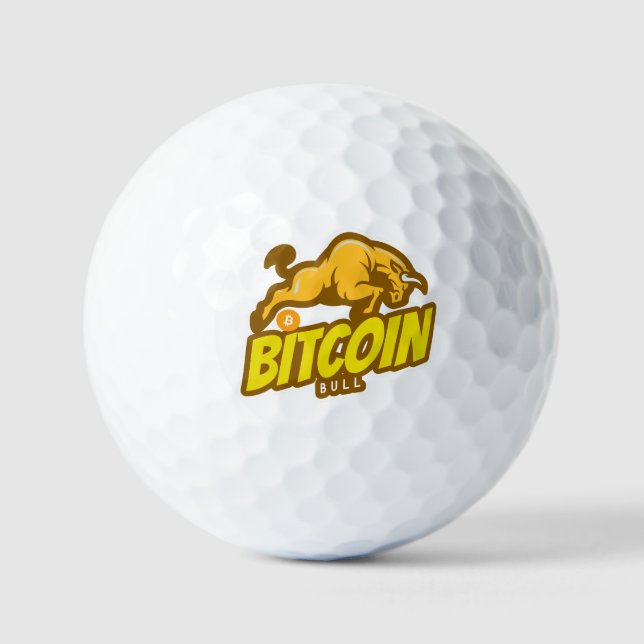 Bitcoin Bull run - Btc Crypto Golf Balls (Front)
