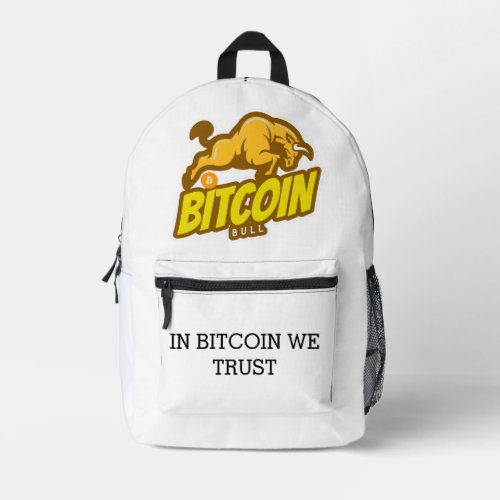 Bitcoin Bull run _ Btc Crypto Printed Backpack