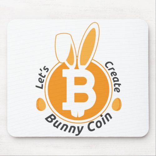Bitcoin Bunny Coin Funny Easter Egg Cryptocurrency Mouse Pad