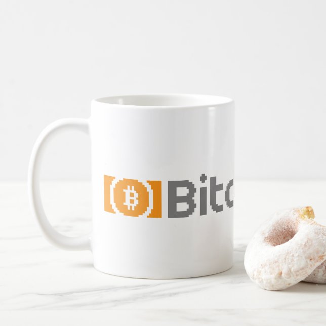 Bitcoin Cash BCH 8-Bit Logo | Mug (With Donut)