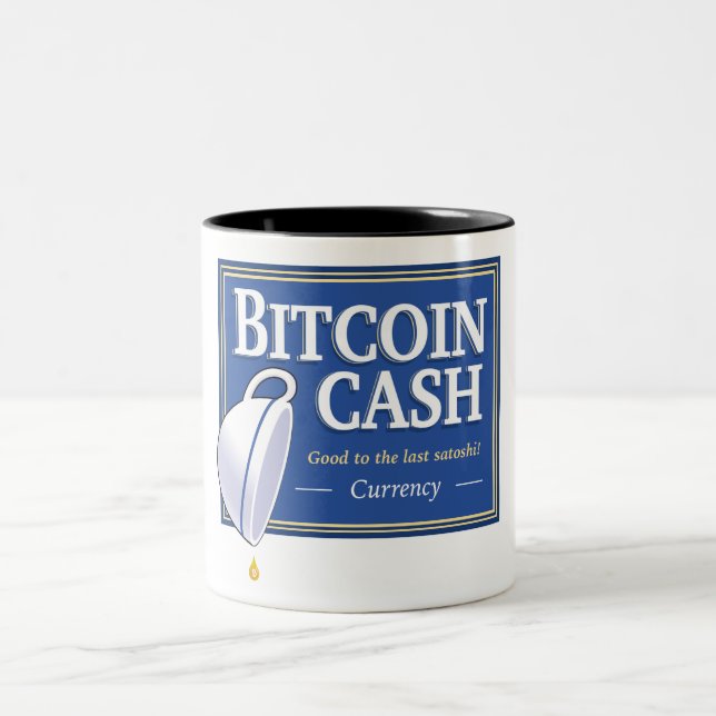 Bitcoin Cash "Good to the Last Satoshi" Mugs (Center)